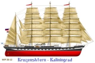 Kruzenshtern training vessel full-rigged clipper