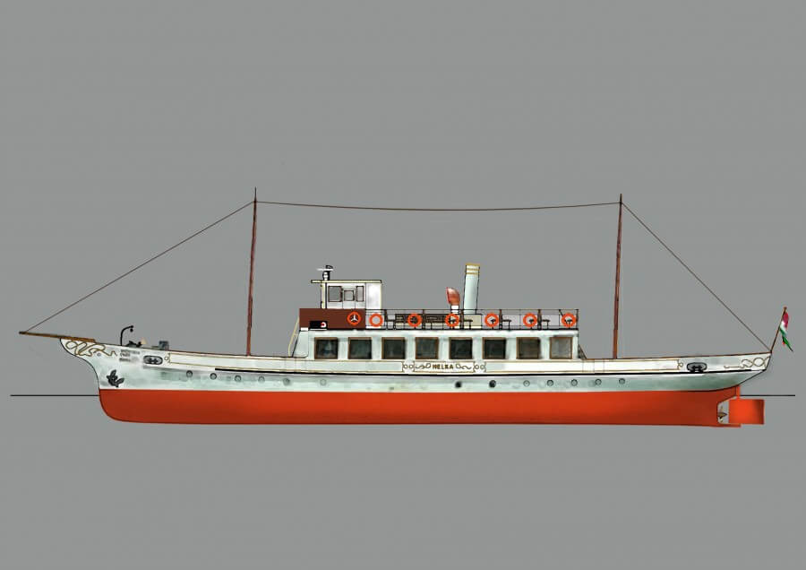 HELKA steamer, model ship