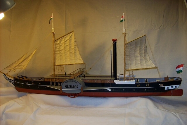 Mészáros hadigőzös - war steamer, model ship